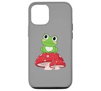 Cute Frog Resting on Red Mushroom Nature Lover Case for iPhone 12/12 Pro
