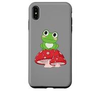 Cute Frog Resting on Red Mushroom Nature Lover Case for iPhone XS Max