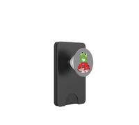 Cute Frog Resting on Red Mushroom Nature Lover PopSockets PopWallet for MagSafe