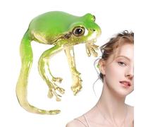Cute Frog Rings,Animal Ring - Adjustable Open Cool Weird Funny Nature-Themed Animal Finger Jewelry For Women Men Boys Girls