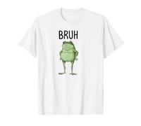 Cute Frog Serving Big Bruh Energy Fun Design T-Shirt