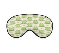 Cute Frog Sleep Eye Mask Soft Eye Covers Blocking Lights Blindfold with Adjustable Strap for Travel Nap