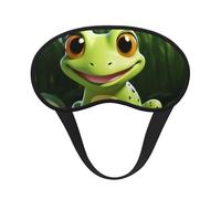 Cute Frog Sleep Mask for Side Sleeper, Blackout Eye Mask for Women Men, Zero Pressure Sleeping Masks Soft Breathable Eye Cover Comfortable Blindfold Eyeshade for Night Sleep