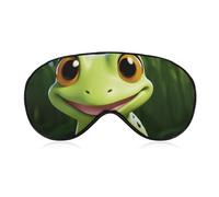 Cute Frog Sleeping Mask, Light Blocking Eye Mask, Comfortable and Soft, Eye Cover with Elastic Band, Suitable for Men and Women, Suitable for Travel/Sleeping