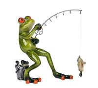 Cute Frog Standing ~ Fishing ~ Decorative Figurine Decoration Decorative Figure
