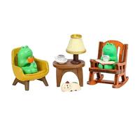 Cute Frog Statue - Miniature Frog Garden Statue, Frog Resin Statue Decor | minii Cute Frog Sitting Statue, Waterproof Rocking Chair Frog Statue, Decorative Frog Statue, Garden Decor For Rockery