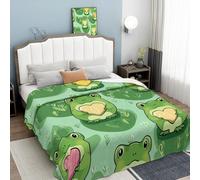 Cute Frog Throw Blanket, Love Animals Fleece Blanket for Bed Sofa Couch, 130×150cm(51.18×59.06 in) Super Soft Fluffy Flannel Blankets and Throws