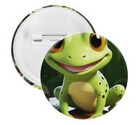 Cute Frog Tinplate Badge Personalized Round Brooch Large Craft Button Suitable for Teachers, Nurses, Doctors, Staff, Party Gift Accessories, style, 1PCS
