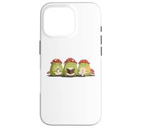 Cute Frog Tres Reyes Magos Three Wise Frogs Hygge Kawaii Art Case for iPhone 16 Pro