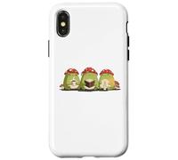 Cute Frog Tres Reyes Magos Three Wise Frogs Hygge Kawaii Art Case for iPhone X/XS