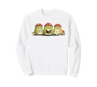 Cute Frog Tres Reyes Magos Three Wise Frogs Hygge Kawaii Art Sweatshirt