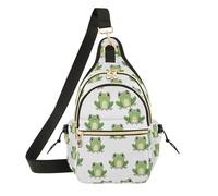 Cute Frog White Modern Art Painting Chest Bag Pattern Print Vacation