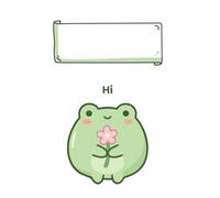 Cute Frog with Flower Notebook: Squared Journal for Kids, 110 Pages, Wide Ruled School Composition Book for Girls and Boys, Primary Writing Notebook for Drawing and Notes
