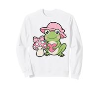 Cute Frog with Mushroom Hat and Drink Sweatshirt