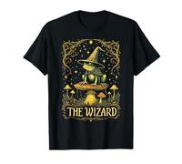 Cute Frog Wizard Cottagecore Dark Academia Witchy T-Shirt