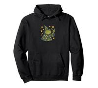 Cute Frog Wizard | Funny Toad in Witch Hat and Stars Pullover Hoodie