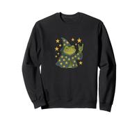 Cute Frog Wizard | Funny Toad in Witch Hat and Stars Sweatshirt