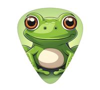Cute Frog Wzywhj Prints Abs Guitar Picks 12 Piece, Easy Grip Uke Picks For Your Bass, Ukulele, Acoustic Or Electric Guitar