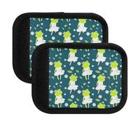 Cute Frogs Ballerinas Green Luggage Handle Wraps Handbag Grip Cover Protector Luggage Tags for Suitcases, 5.9x4.3in, Cute Frogs Ballerinas Green, one sizex2
