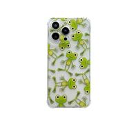 Cute Frogs Compatible with iPhone 11 Pro Max Case，Kawaii Aesthetic Animal Cartoon Pattern for Shockproof Anti-Scratch TPU Bumper Printed Motif Cover for Boys Girls(11Pro Max-Frog)