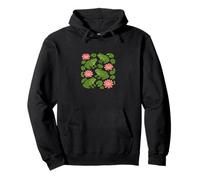 Cute Frogs Sitting Happily on Green Lily Pads Artwork Pullover Hoodie