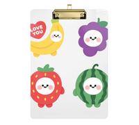 Cute Fruit And Flowers Characters Padfolio With Storage Box Standard Hole For Teacher Wallet Storage Box Size 9 x 12