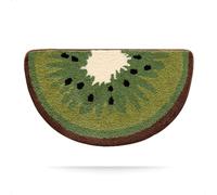 Cute Fruit Bath Mat Cartoon Floor Mats, Non Slip Bathroom Rugs Extra Absorbent Soft Bath Rug, Machine Washable Dryable, Bathtub Carpet Shower Mat Indoor Door Mat (18" x 34", Kiwi Slice)