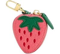 Cute Fruit Charm Coin Purse, Y2K Strawberry Keychain With Zipper, Cutecore Mini Purse, Pink Strawberry, One Size, Casual Coin Purse