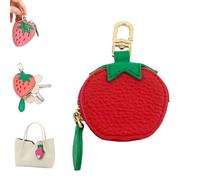 Cute Fruit Coin Purse Bag Charm Accessories,Y2K Strawberry Keychain, Mini Purse Keychain for Handbags Gifts (G)