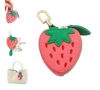 Cute Fruit Coin Purse Bag Charm Accessories,Y2K Strawberry Keychain, Mini Purse Keychain for Handbags Gifts (A)