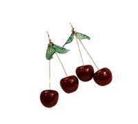 Cute Fruit Dangle Earrings 3D Orange Grape Cherry Drop Earrings Creative Dainty Fruity Earrings Summer Fruit Earrings Jewelry Gifts, Acrylic, No Gemstone