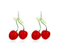 Cute Fruit Dangle Earrings 3D Orange Grape Cherry Drop Earrings Creative Dainty Fruity Earrings Summer Fruit Earrings Jewelry Gifts, Acrylic, No Gemstone