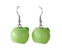 Cute Fruit Dangle Earrings Set - Colorful Resin Strawberry/Grape/Avocado/Apple Designs, Lightweight Fun Food Jewelry for Women, Summer Party Gift, Resin, No Gemstone