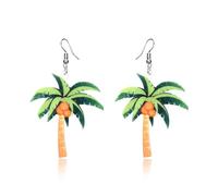 Cute Fruit Earrings for Women Fun Kawaii Grape Mango Orange Avocado Dangle Earrings Funny Weird Summer Fruit Earrings Aesthetic Earrings, Acrylic, No Gemstone