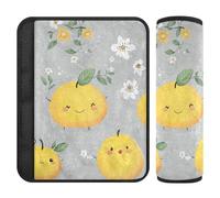 Cute Fruit Gray 2 Pack car Seats Strap Covers Stop seat Belt Cutting into Neck for Van Protector para cinturón de carro