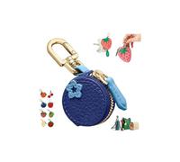Cute Fruit Leather Bag Charm,Strawberry Coin Purse,Kawaii Mini Coin Purse Keychain,Mini Leather Fruit Peach Lemon Keychain Bag Charms,for Backpack Decoration,for Ai-rtag Wallet Gift for Girl Women
