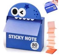 Cute Fruit Monster Pop-Up Sticky Notes Dispenser (Blueberry, one-Size)