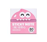 Cute Fruit Monster Pop-Up Sticky Notes Dispenser Box 80 Sheets，A