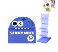 Cute Fruit Monster Pop-Up Sticky Notes Dispenser, Memo Tabs (Blue)