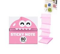 Cute Fruit Monster Pop-Up Sticky Notes Dispenser, Memo Tabs (Pink)