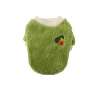 【Cute Fruit Print】Pet Apparel Autumn/Winter Skin-Friendly Warm Pullover Sweater for Dogs and Cats, Soft Fleece Puppy Clothing(Green,XXL)