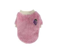 【Cute Fruit Print】Pet Apparel Autumn/Winter Skin-Friendly Warm Pullover Sweater for Dogs and Cats, Soft Fleece Puppy Clothing(Pink,L)