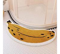 Cute Fruit Shaped Bath Mat,Plush Shower Carpet Washable Non Slip,Curved Shower Rug,Absorbent Arc Bathtub Carpet for Kids Room/Bedroom/Bathroom