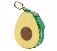 Cute Fruit Shaped Keychain Wallet & Coin Purse Mini Leather Coin Pouch Change Purse for Backpack Decoration Keys Cash Cards