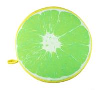 Cute Fruit Shaped Round Plush Pillow, Ultra Soft Cotton Foam Filled Bolster For Sofa Bed Reading And Home Decor, Watermelon Pattern, 33cm(Green Orange)