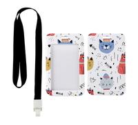 Cute Fun Cat Badge Holder with Black Lanyard, Lanyard and ID Card Holder, Vertical Name Badges Protector for Men, Vertical ID Cards Protector for Women, Nurse Accessories Nurse Essentials