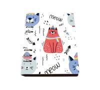 Cute Fun Cat Notebook, Pu Leather Notebooks A5, Lined Paper Cute Notebook 180Pages/90Sheets, Notepads for Writing, Lined Book for Study, Office Paper Products Women Man