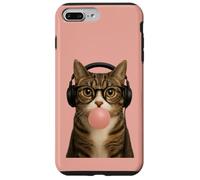 Cute Fun Cat Wearing Glasses Blowing Gum Case for iPhone 7 Plus/8 Plus