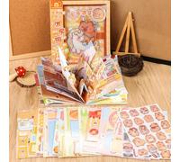 Cute Fun DIY Capybara Scene Stickers Book Make Your Own Amusement Park Scene Craft Scrapbook Card Stickers for DIY Art Bullet Junk Journal Planners Craft Supplies for Relief Stress Pass The Time