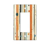 Cute Fun Polka Dots Decorative Switch Cover 1 Gang Single Rocker, Abstract Morden Circle Switchcover Wall Plate, Geometric Groovy Electrical Faceplate for Bedroom Living Room Decor